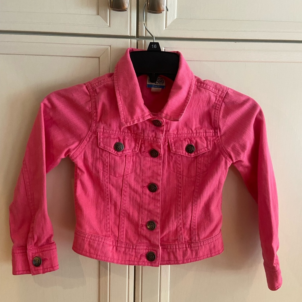 Girls pink jean jacket